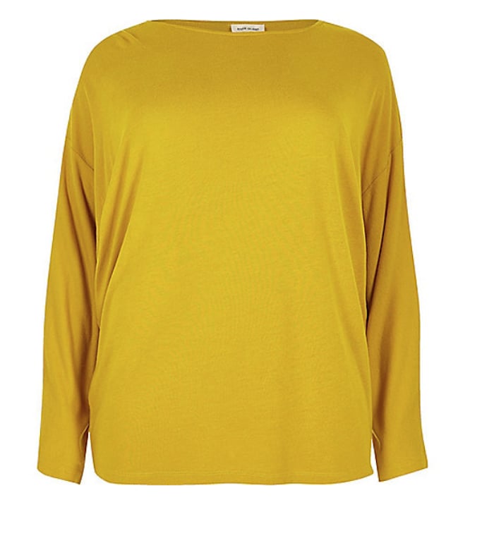 River Island Plus-Size Mustard Top