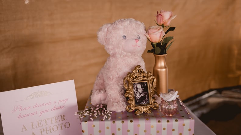 Pink and gold outlet baby shower theme