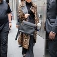 Jennifer Lopez Wears Her Leopard Trench With a Blinged-Out Water Bottle, Because Glamour