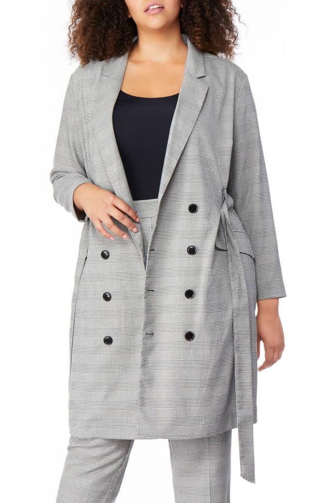 Rebel Wilson x Angels Plaid Belted Blazer Dress