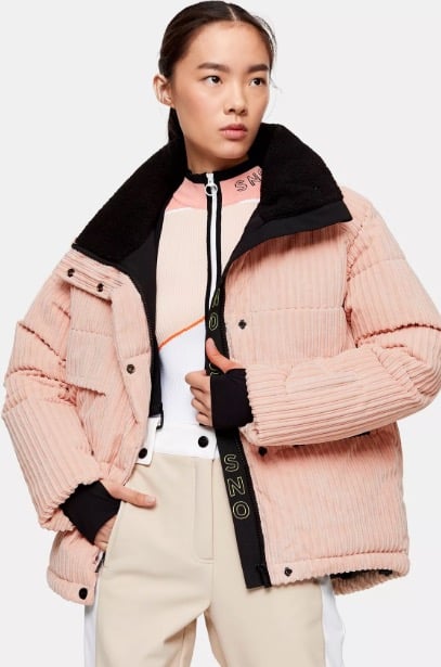 Topshop SNO Blush Corduroy Ski Jacket, This Winter, Hit the Slopes in a  Seriously Chic Ski Outfit