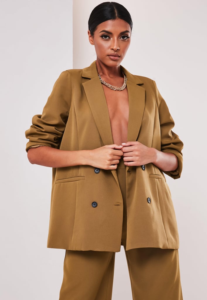 Sofia Richie x Missguided Taupe Oversized Tailored Jacket