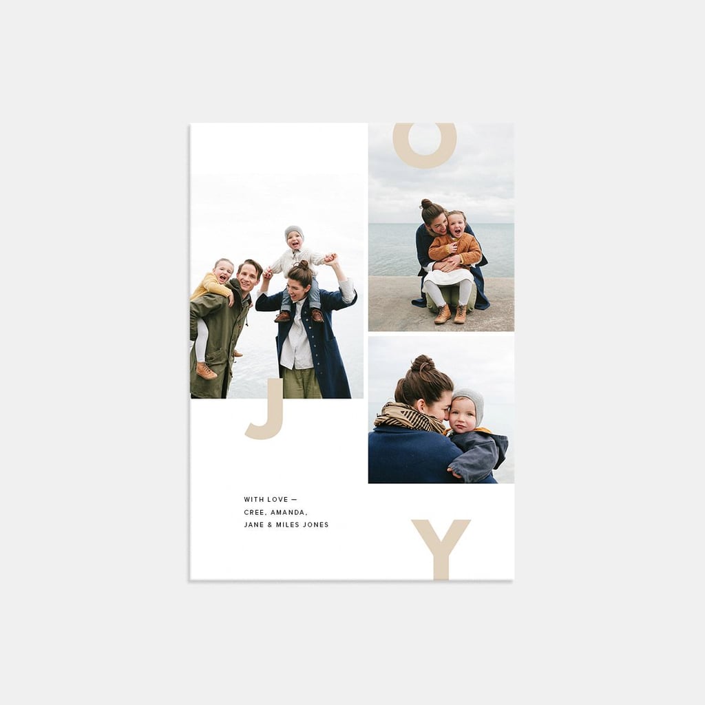 Joy Multi-Image Holiday Card from Artifact Uprising ($1 - $2 per card)