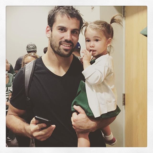 "Good game daddy!!!!!! Thanks for sending me pix and updating me @mamakarenparker :) I stayed back with lil' man cause he's too little right now to go but we cheered loud and proud at home!!"