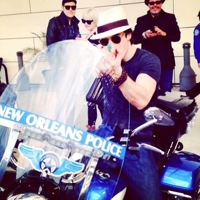 Ian Somerhalder played cop in New Orleans for Mardi Gras.
Source: Instagram user esquiremag