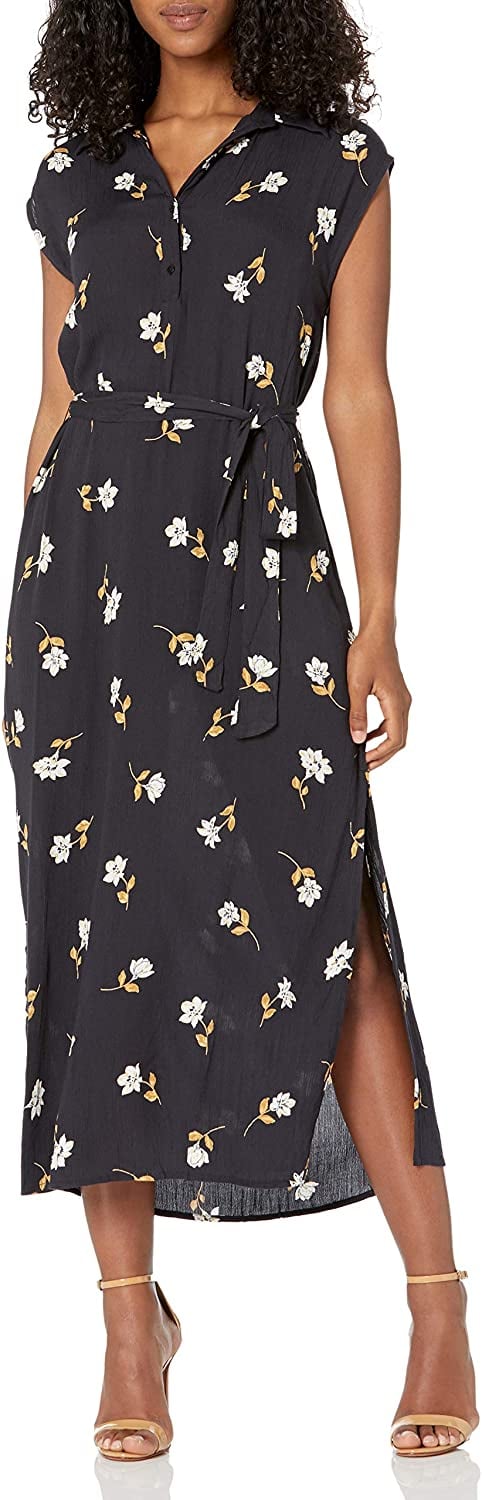 For an Office Happy Hour: Billabong Lovely Ways Button Front Midi Dress