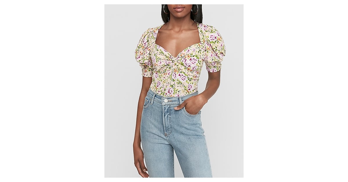 Express puff sleeve top hot sale