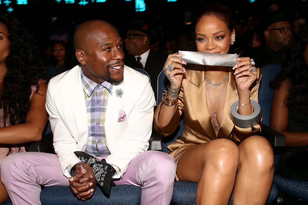 Rihanna Tapes Floyd Mayweather's Mouth Shut | Photos