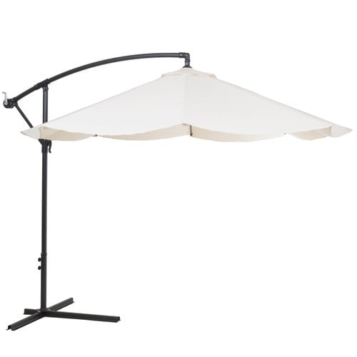 Tan Offset Aluminium Hanging Patio Umbrella