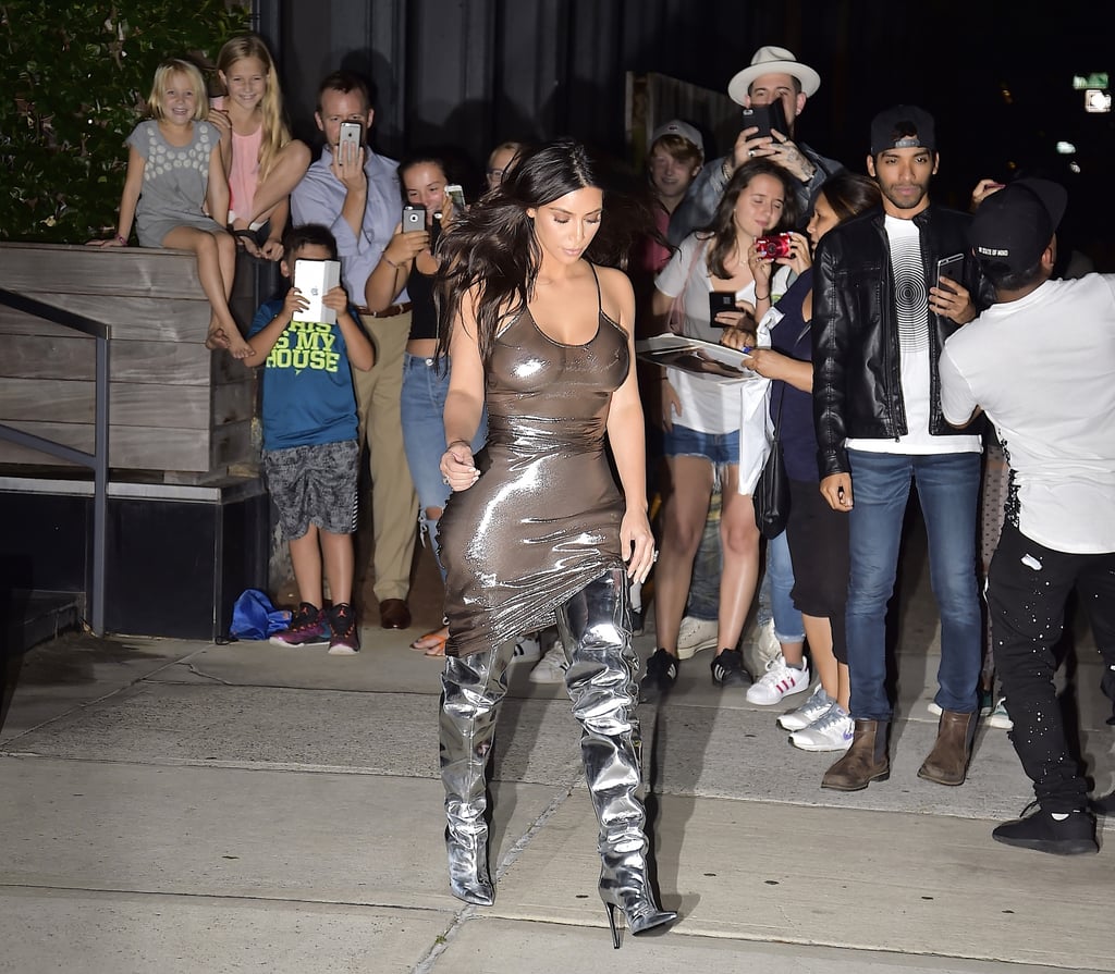 Kim Kardashian in See-Through Dress in NYC September 2016