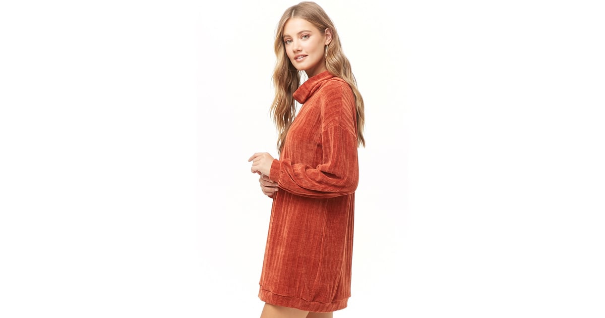 Forever 21 Ribbed Cowl Neck Dress 
