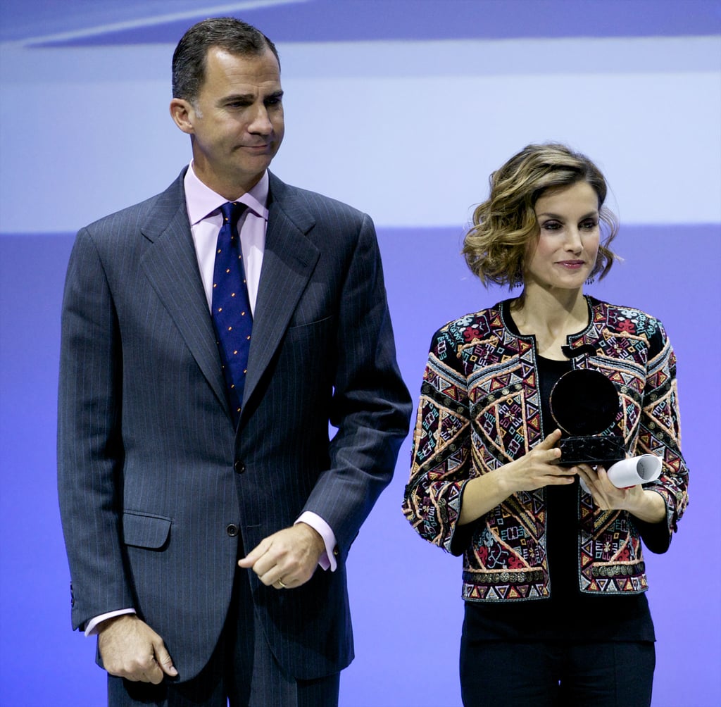 Queen Letizia of Spain Wears Statement Jacket November 2015