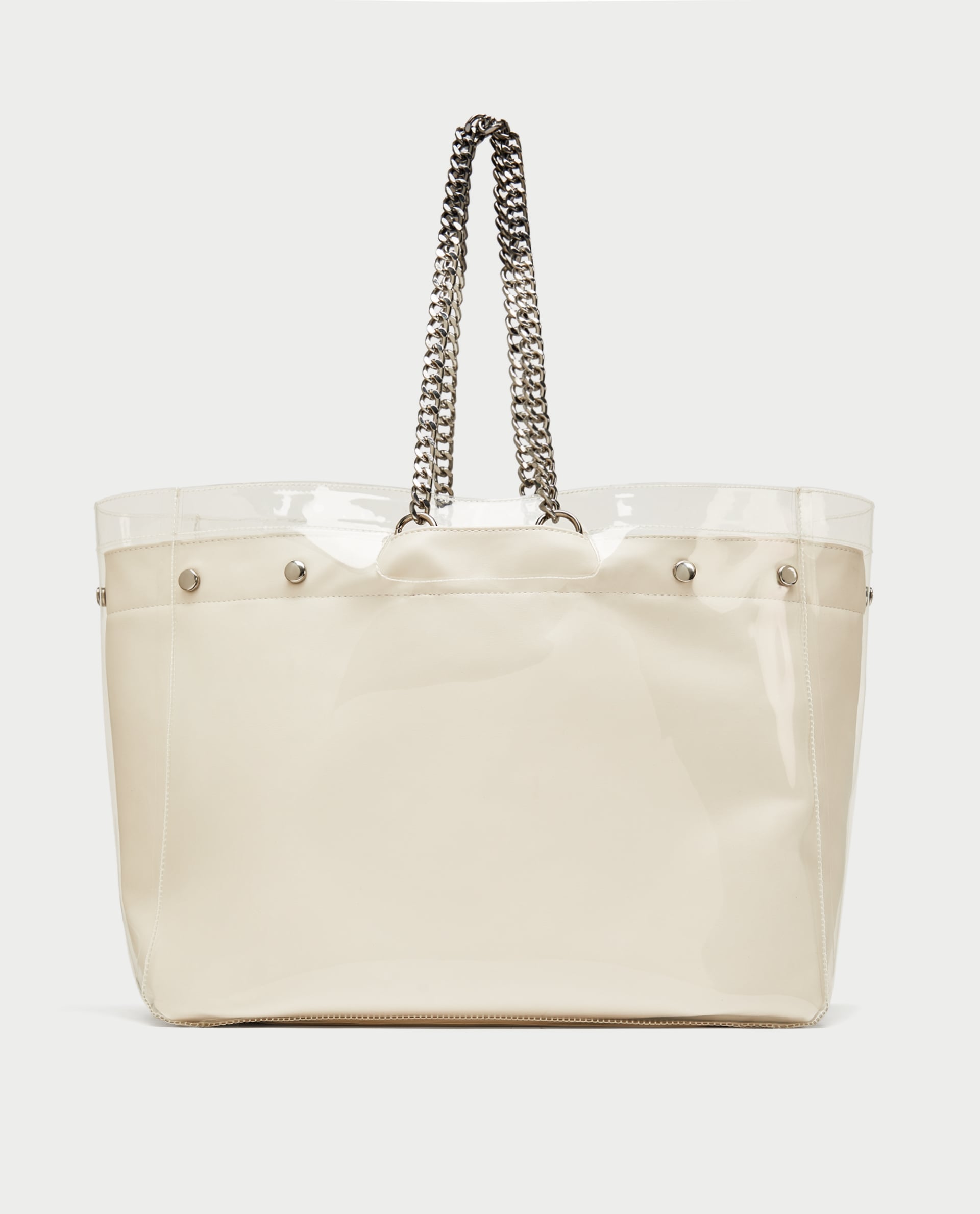 Zara Vinyl Tote Bag | The PVC Trend Is 