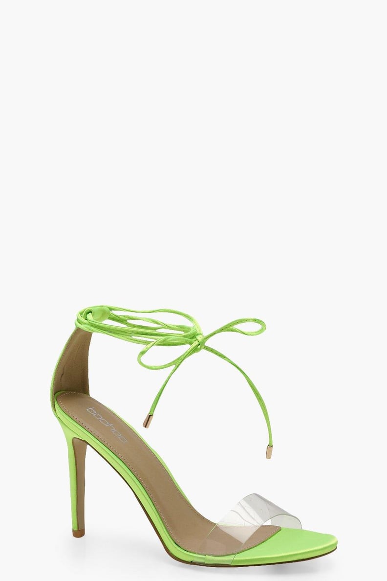 Boohoo Wrap Ankle Clear Strap Sandals