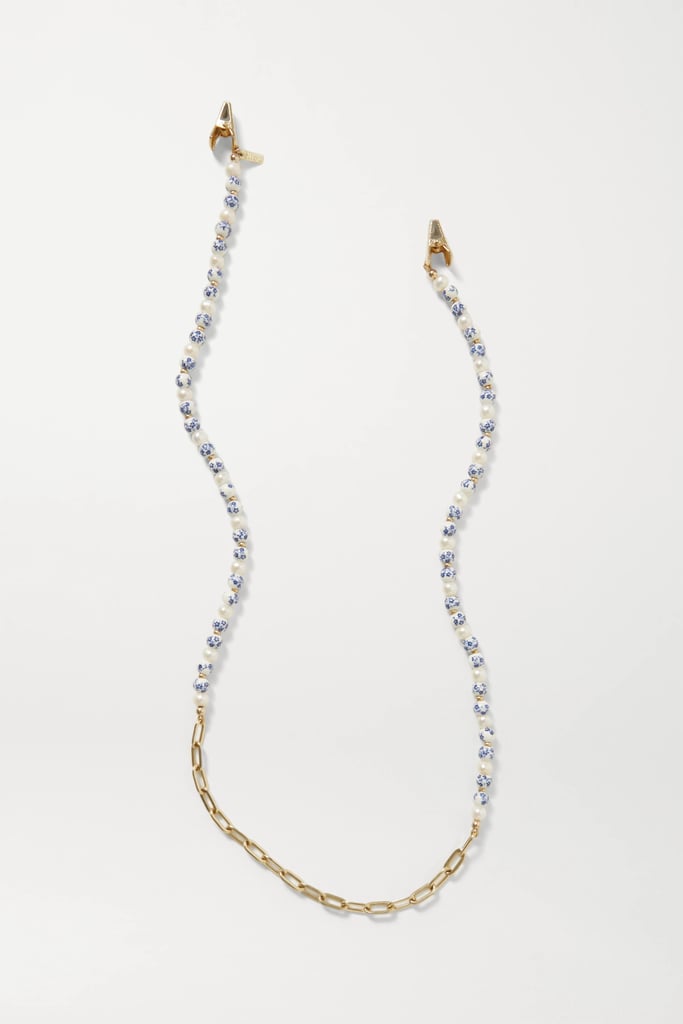 Éliou Arther Gold-Plated, Pearl and Bead Sunglasses Chain