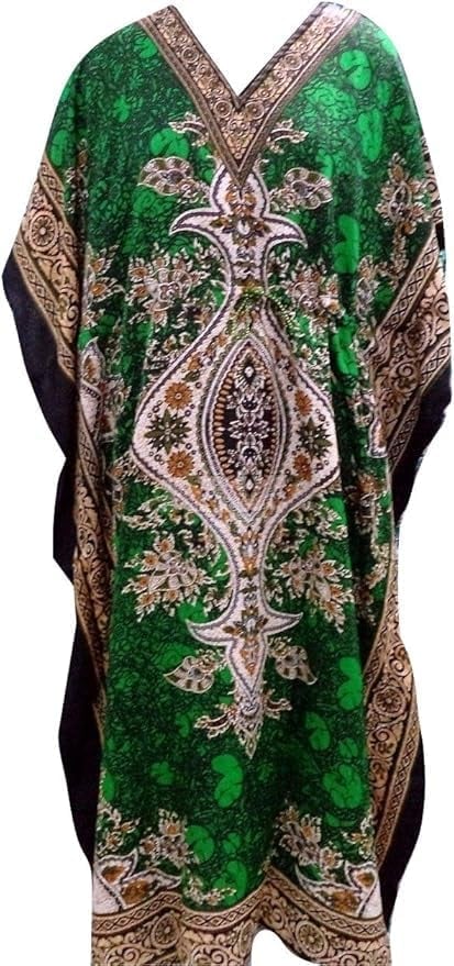 Unique Kaftan Floral Print Long Tunic Dress