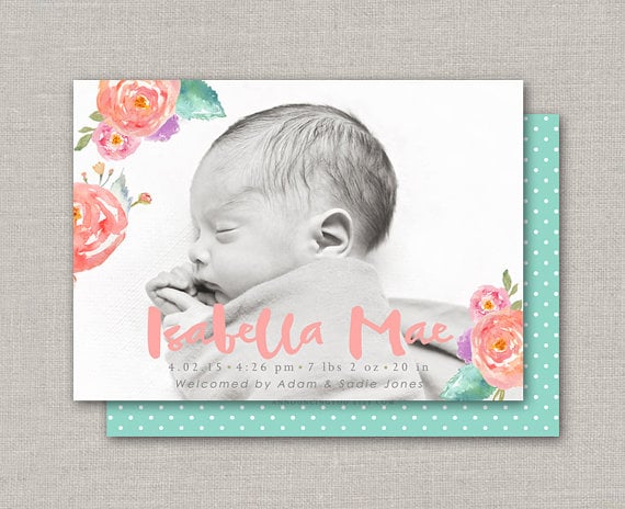 Coral Flower Card