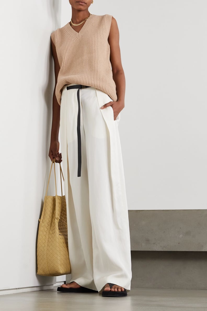 Joseph Beige Ribbed wool sweater