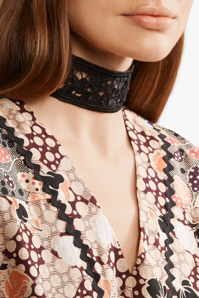 Anna Sui Guipure Lace And Grosgrain Choker