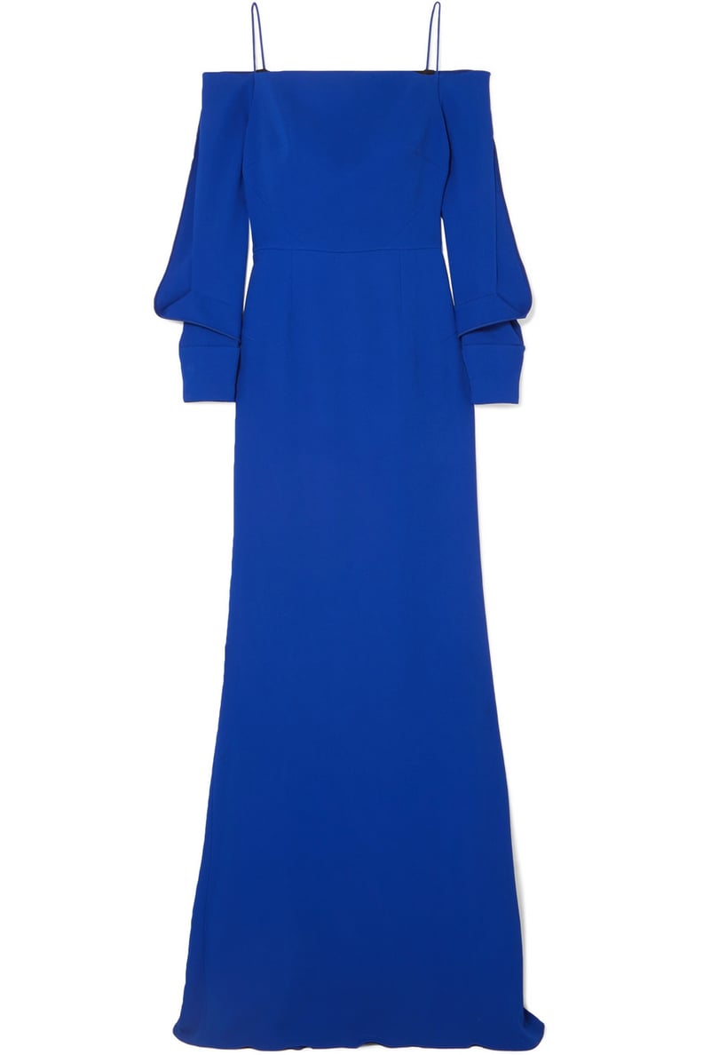 Roland Mouret Fimber Cold-Shoulder Crepe Gown