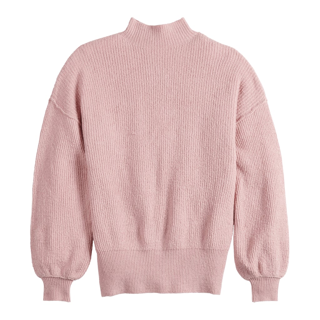 Fresh Fall Fashion Under $100: POPSUGAR Funnel Neck Balloon Sleeve Cosy Boucle Sweater