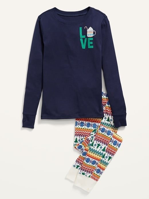 Old Navy Matching Holiday Graphic Gender-Neutral Snug-Fit Pajama Set For Kids