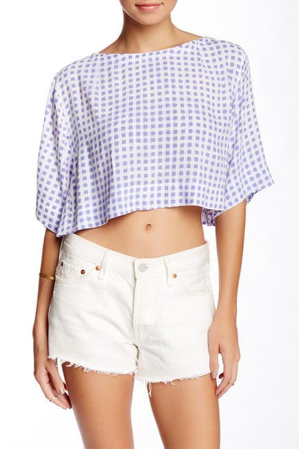 MinkPink Gingham Cropped Tee ($83) | Reese Witherspoon and Ava Phillippe Wearing Plaid Shirts 