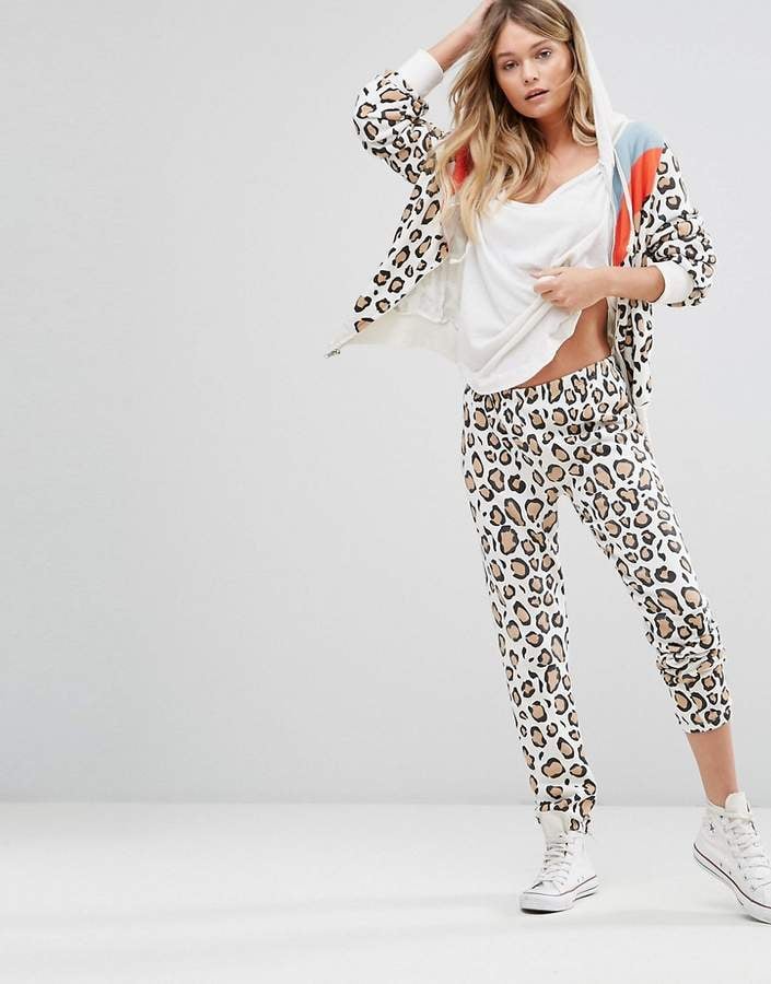womens leopard print tracksuit