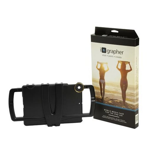 "Taking pro video with your iPad is now possible with the iOgrapher case ($65). You can easily mount the case on a tripod and add additional lighting, audio devices, and external lenses to take your video up a huge notch in quality."