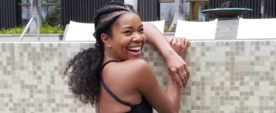 Gabrielle Union's Black One-Piece Swimsuit
