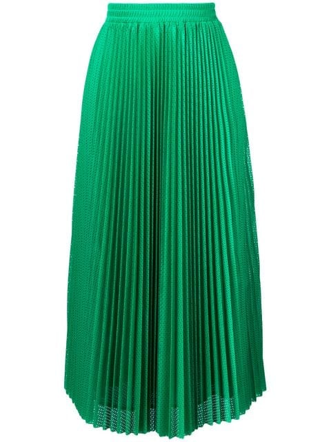 Red Valentino Accordion Pleat Skirt