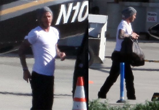 Photos of David Beckham at the Airport in LA