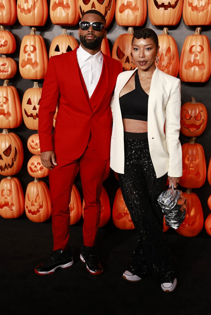 Keraun Harris and Simone Shepherd at the "Halloween Ends" Premiere