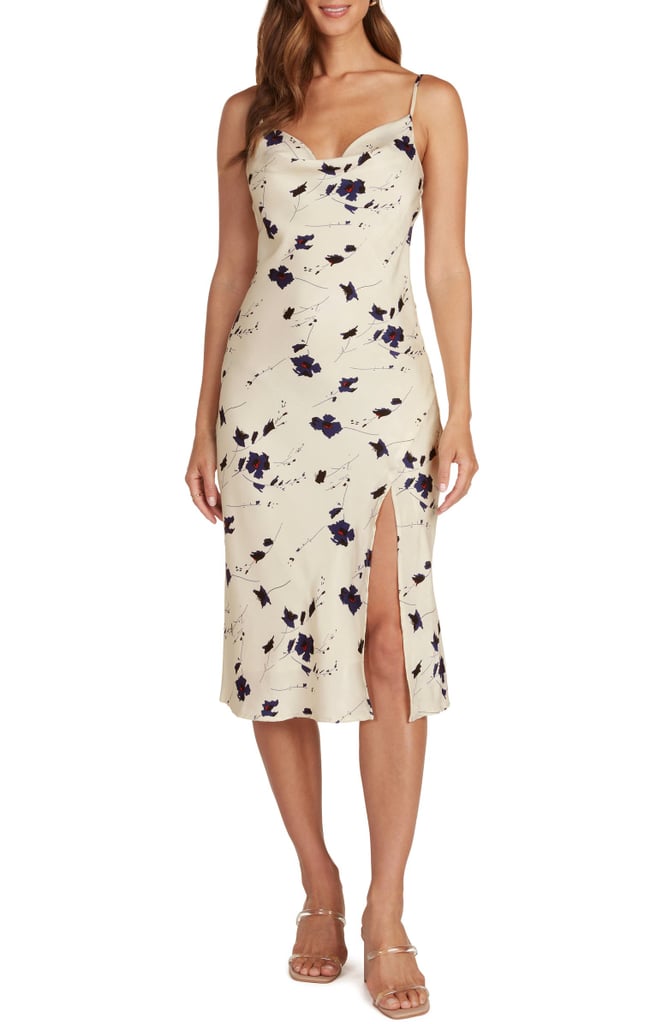 For a Standout Flower Print: Willow Audrey Floral Cowl Neck Silk Satin Slipdress