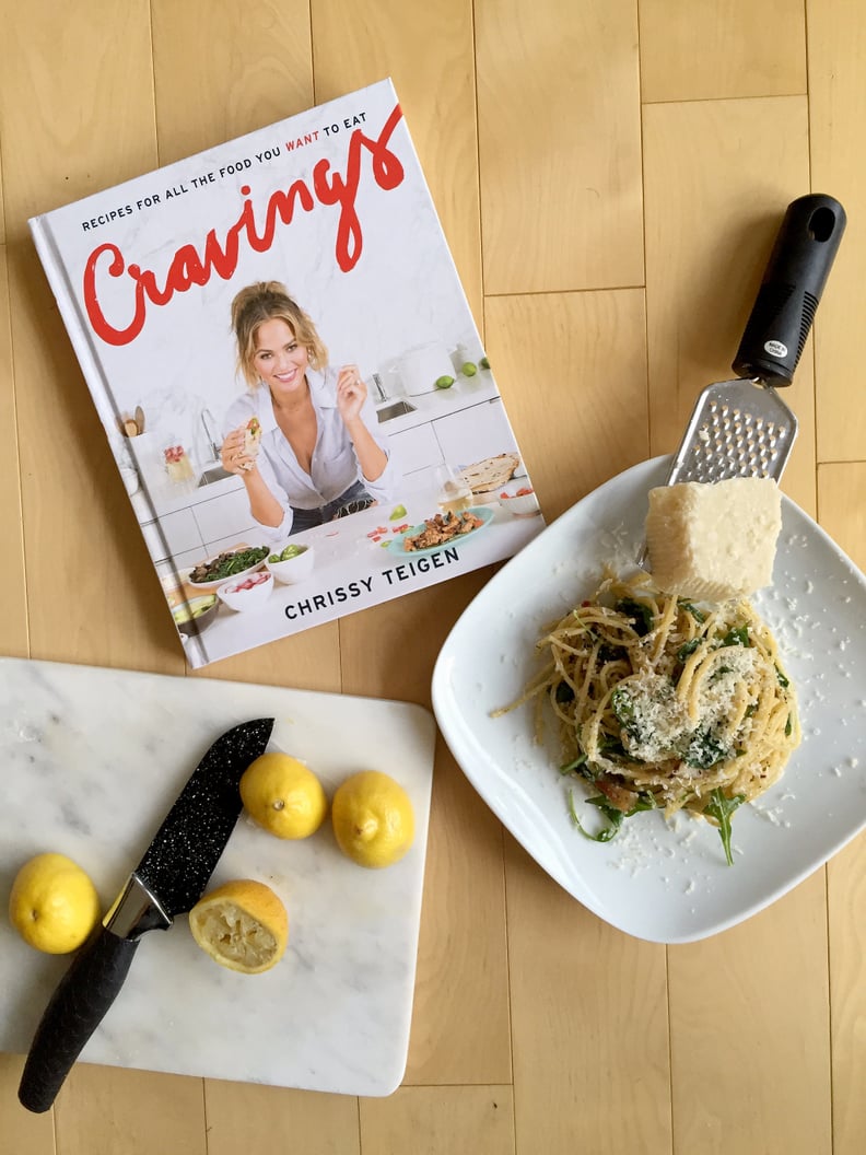 Chrissy Teigen Recipe: Lemony Arugula Spaghetti Cacio e Pepe