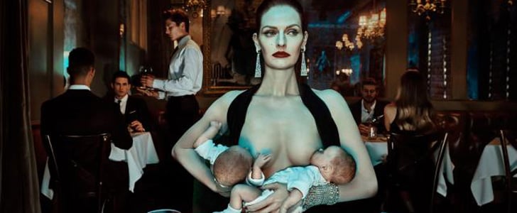 Equinox Ad Features Woman Breastfeeding Twins in Public
