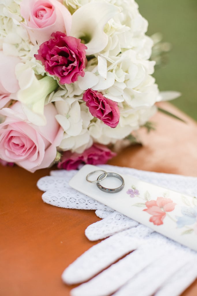 Vintage Lace Gloves With Bouquet