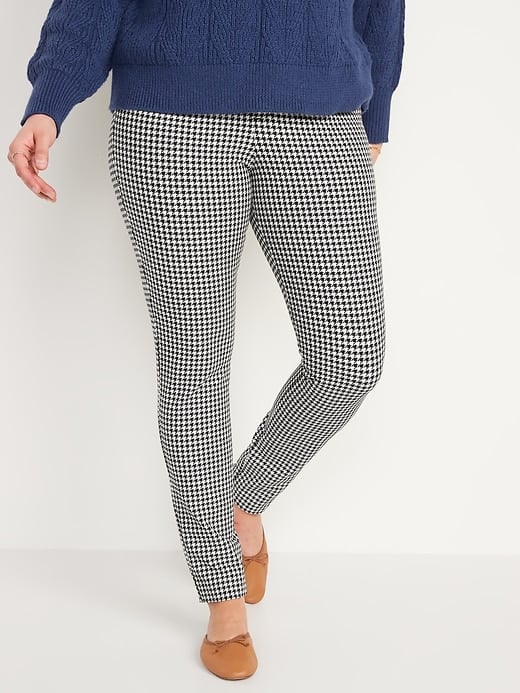 Old Navy High-Waisted Full-Length Houndstooth Pixie Pants