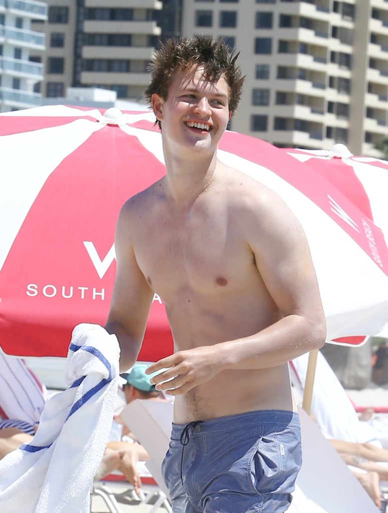 Ansel Elgort S Hottest Shirtless Pictures Popsugar Celebrity