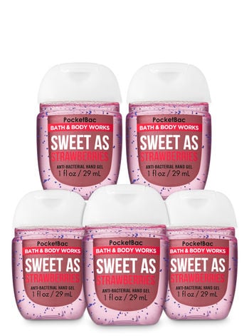 Bath & Body Works Sweet as Strawberries PocketBac Hand Sanitizers, 5-Pack
