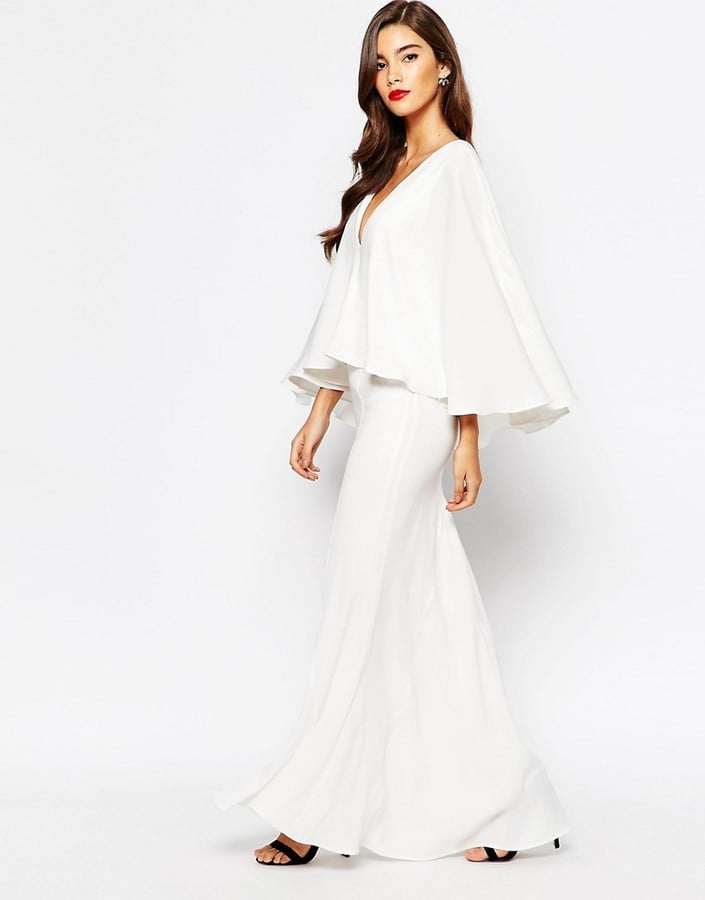 Jarlo Makena Plunge Front Maxi Dress With Exaggerated Frill ($198)