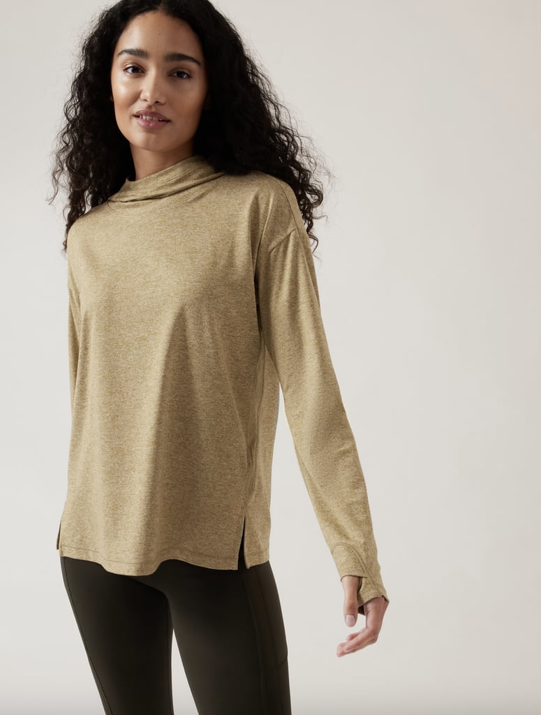 Athleta Uptempo Elevate Hoodie Sweatshirt EarthTone Workout Clothes