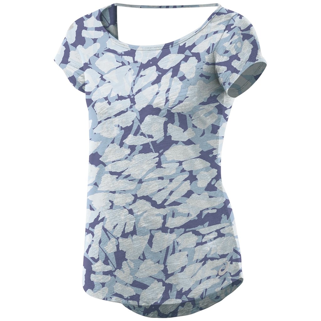 An open-back, loose workout top, like this Asics short-sleeved shirt ($42), will help you beat the heat.