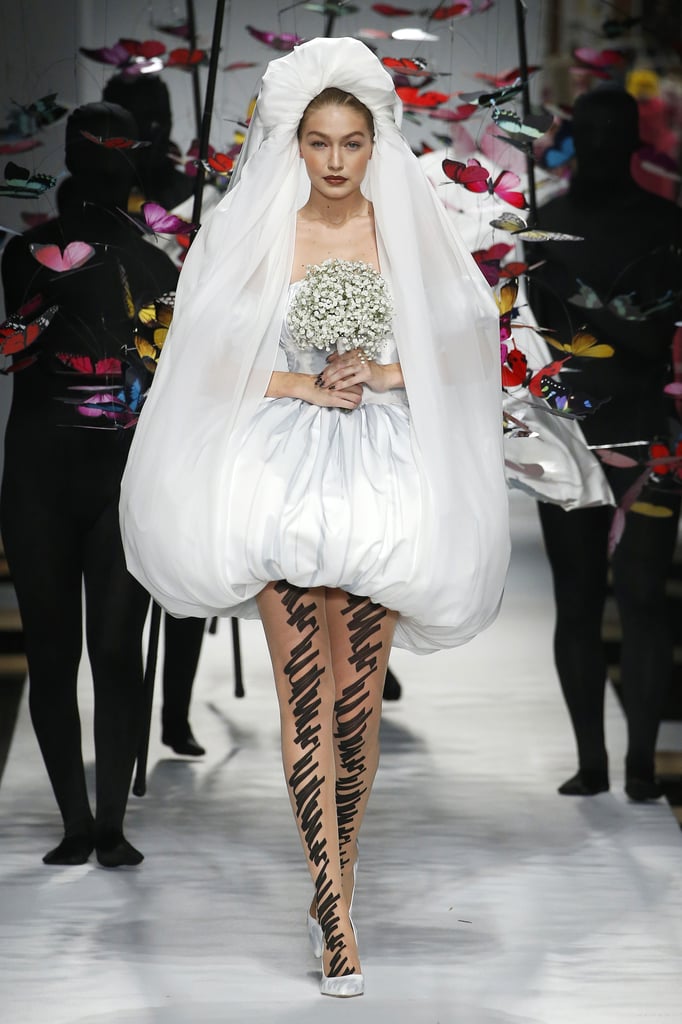 Gigi Hadid as a Bride in Moschino's Spring / Summer 2019 Show