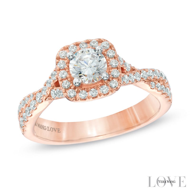 Vera wang rose gold wedding rings cheap