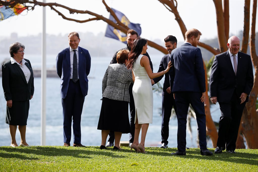 Meghan Markle Karen Gee White Dress Australia October 2018