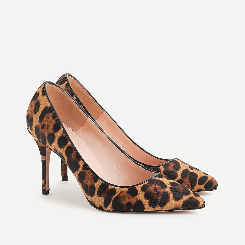 J.Crew Elsie pumps in leopard calf hair