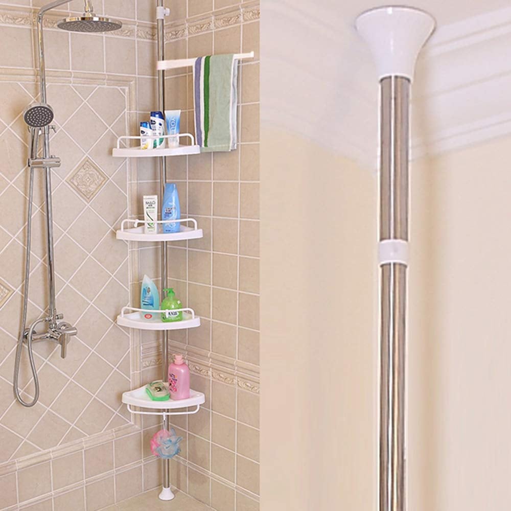 HYNAWIN Tension Corner Shower Caddy Best Shower Organisers On Amazon   HYNAWIN Tension Corner Shower Caddy 