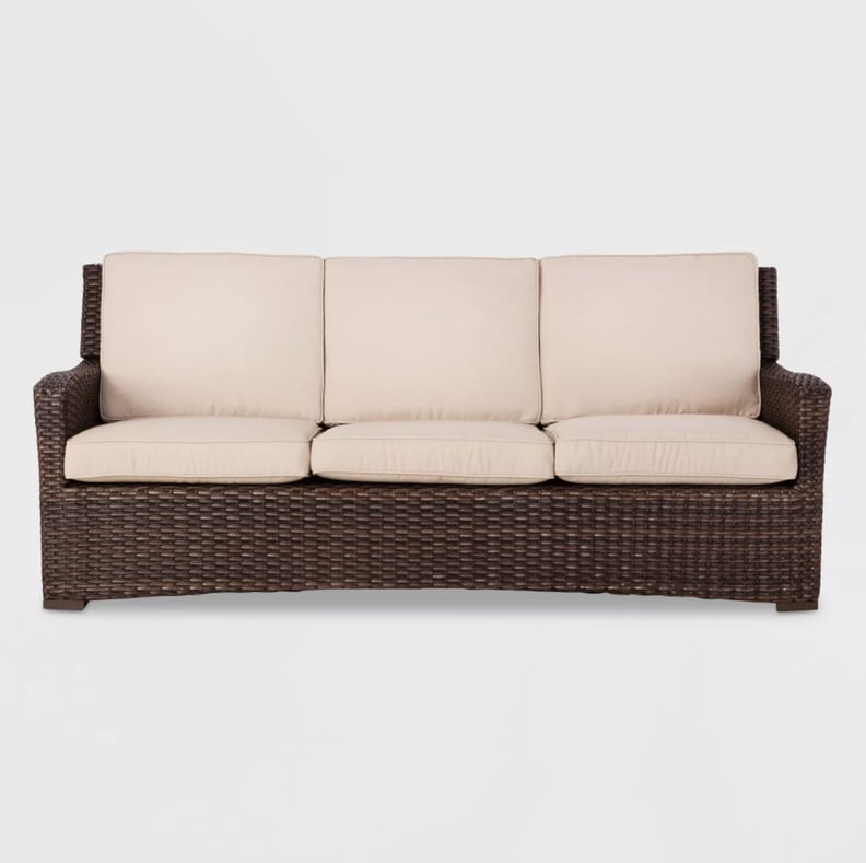 Threshold Halsted Wicker Patio Sofa with Cushions