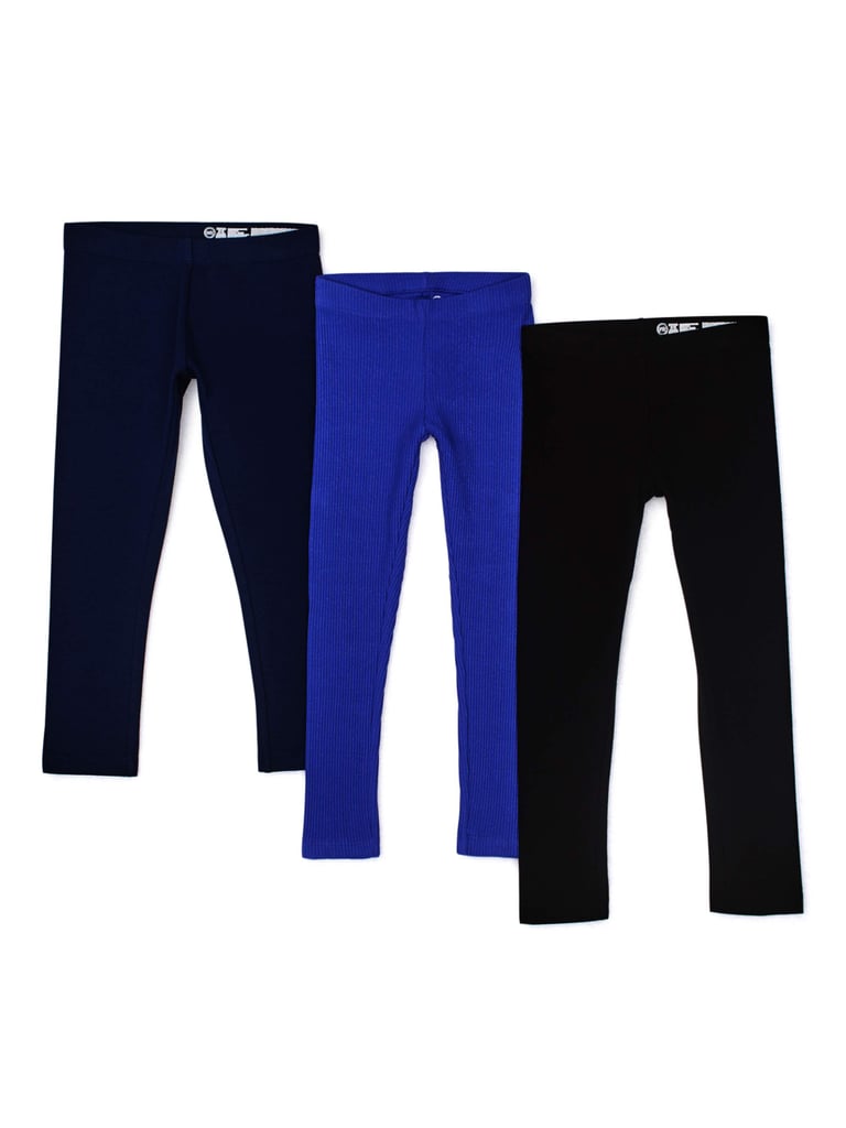 Wonder Nation Girls Ribbed and Solid Leggings